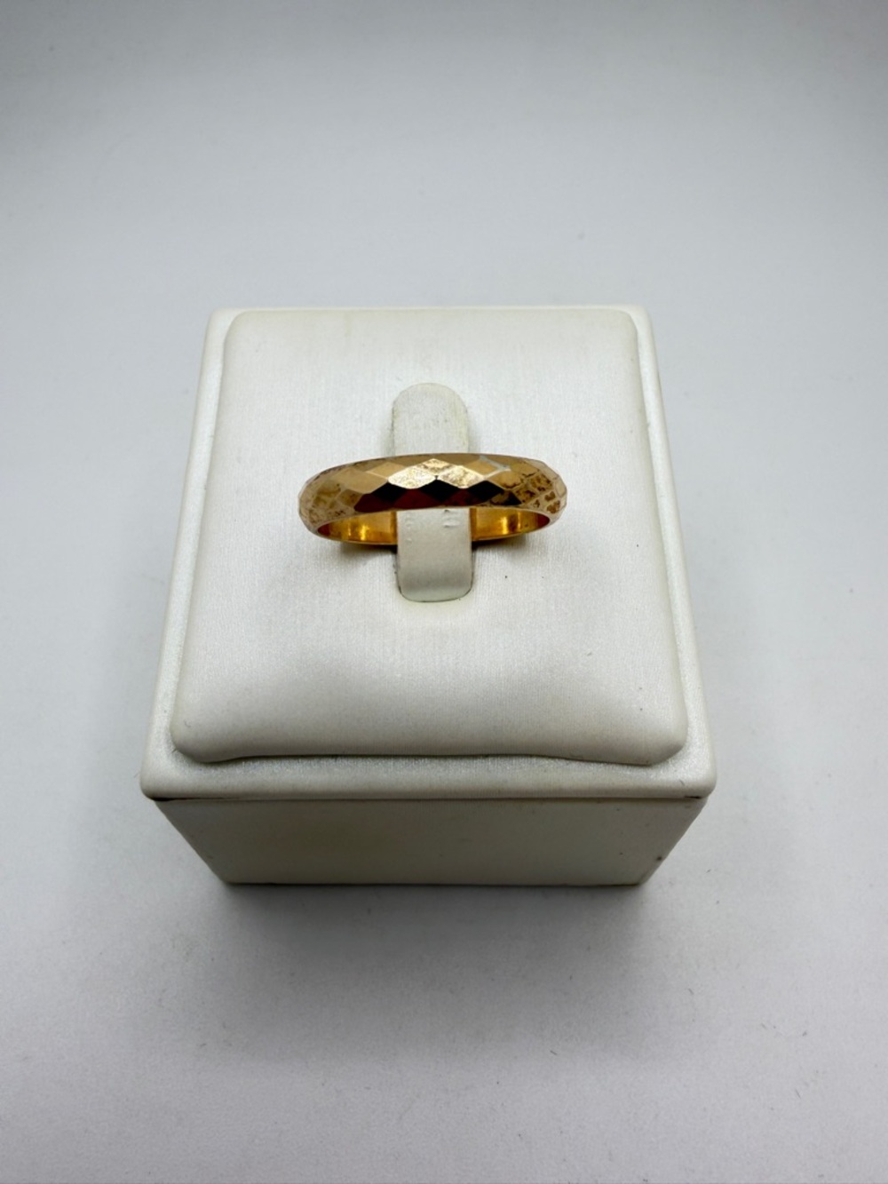 Vintage 925 OT Turkey Gold over Sterling Silver faceted ring/band!‎